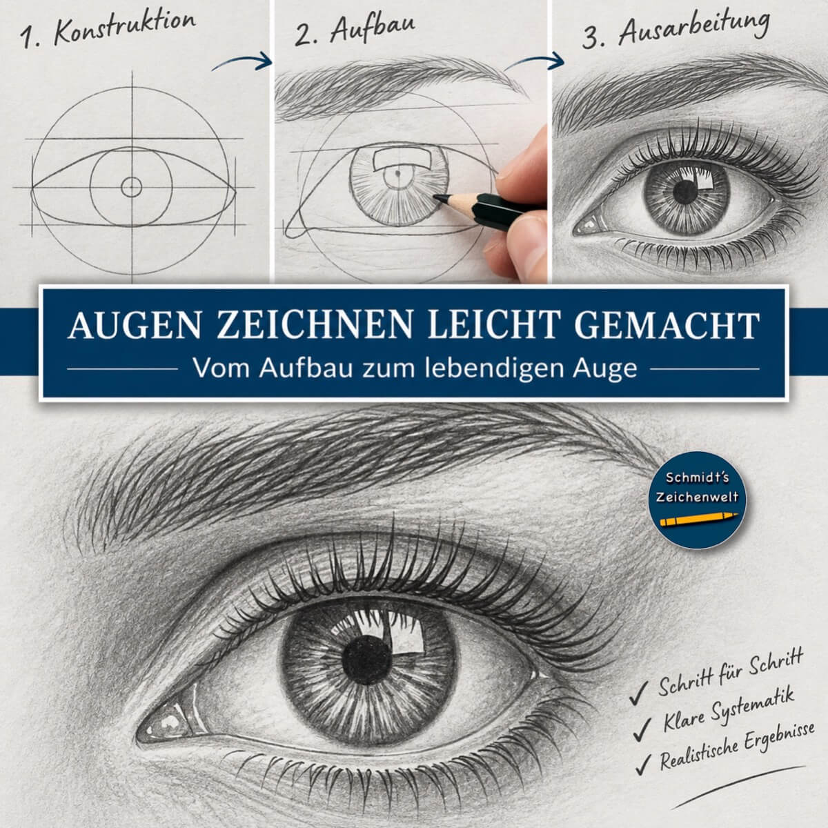 Zeichenkurs "Augen zeichnen leicht gemacht", Akademie Schmidts Zeichenwelt