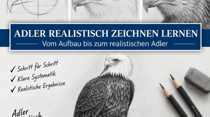 Zeichenkurs Adler realistisch zeichnen Akademie Schmidt's Zeichenwelt,