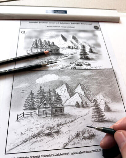 Landschaft zeichnen lernen-Zeichenkurs