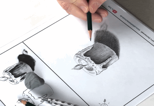 Kerze zeichnen-Schmidts Zeichenwelt