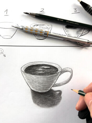 Tasse zeichnen-Schmidts Zeichenwelt