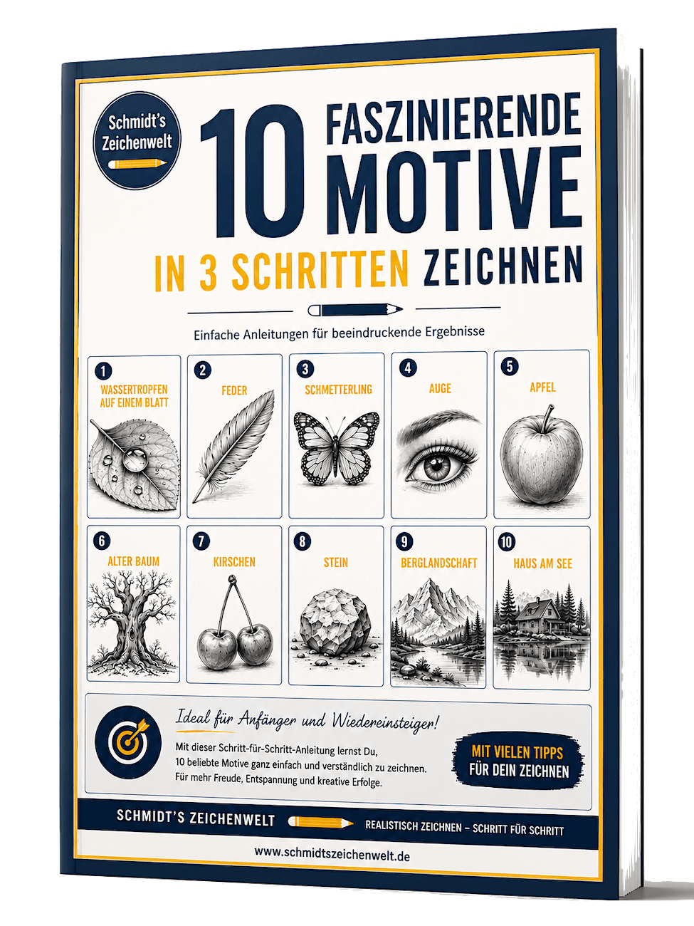 10 Motive in 3 Schritten zeichnen 