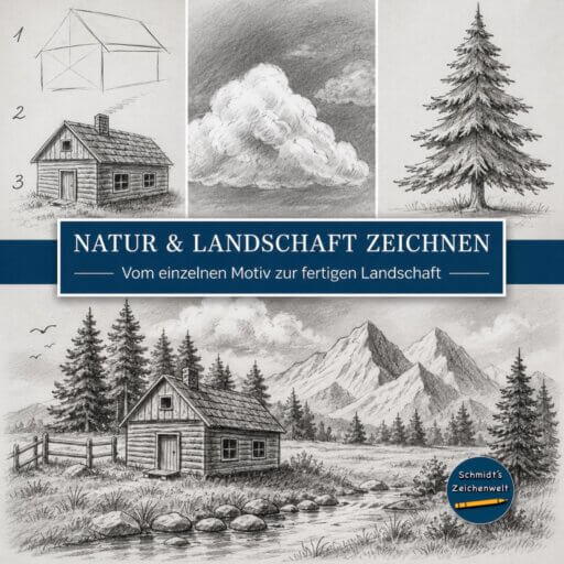 Zeichenkurs „Natur & Landschaft zeichnen“ Akademie Schmidts Zeichenwelt