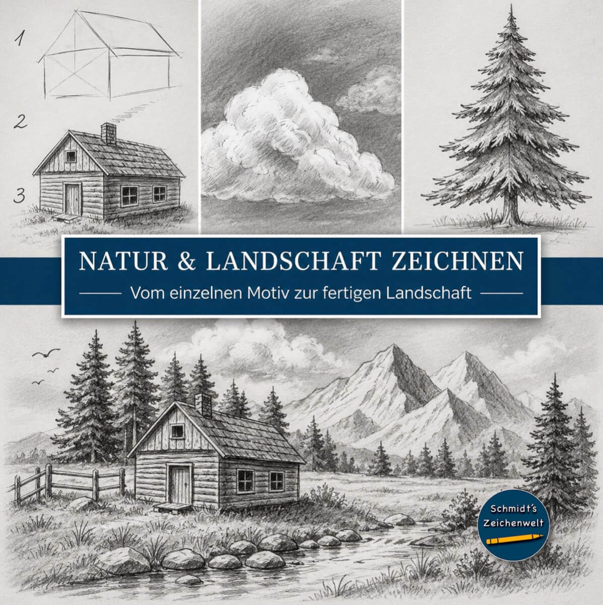 Zeichenkurs „Natur & Landschaft zeichnen“ Akademie Schmidts Zeichenwelt