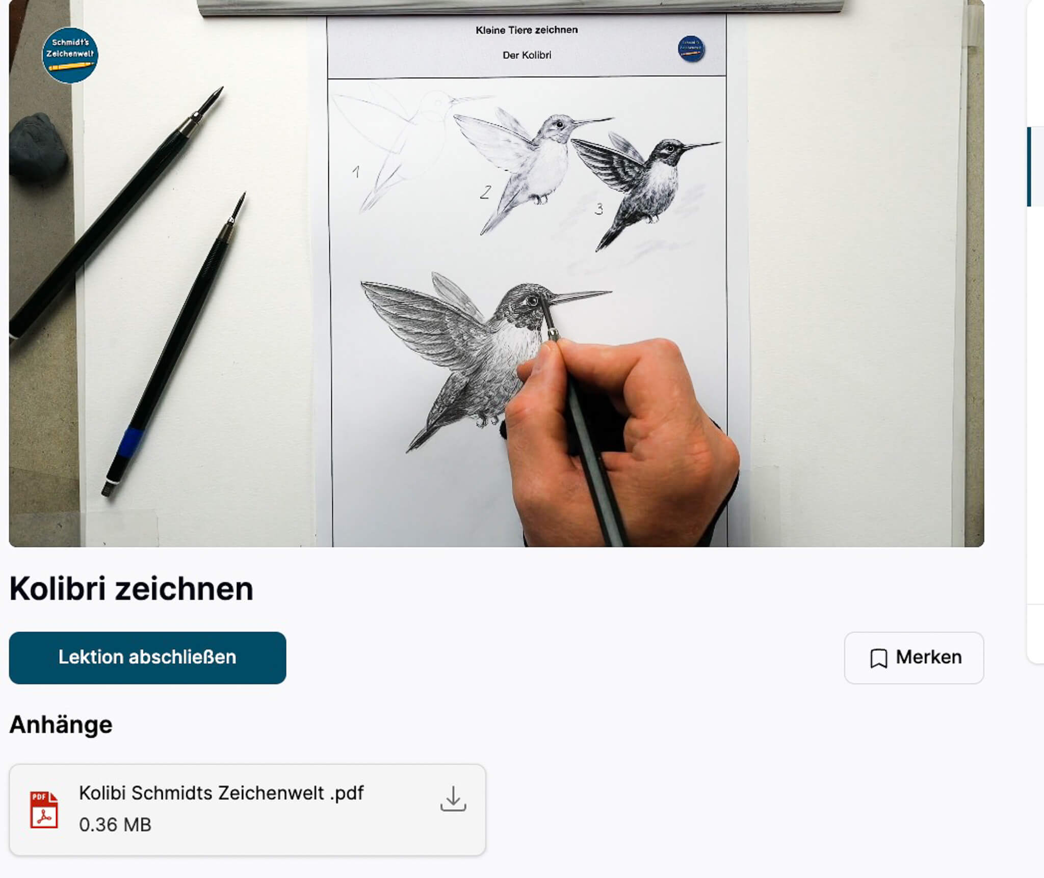 Einblicke in die Akademie Schmidt's Zeichenwelt-Mitgliedschaft 